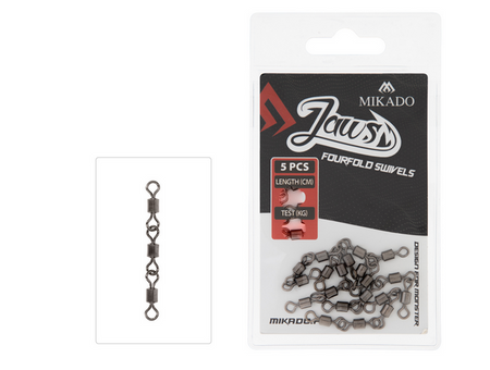 KRĘTLIK - JAWS FOURFOLD SWIVELS - 25kg - op.5szt. MIKADO AMA-J-001-01