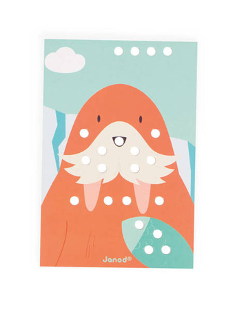 Układanka drewniana mozaika Zwierzątka 3+, Janod