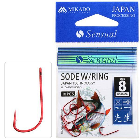 HACZYK SENSUAL - SODE W/RING Nr 14 RED - torebka 10szt. MIKADO HS10006-14R