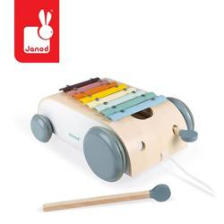 Wózek drewniany cymbałki do ciągnięcia 8 tonów Sweet Cocoon, Janod