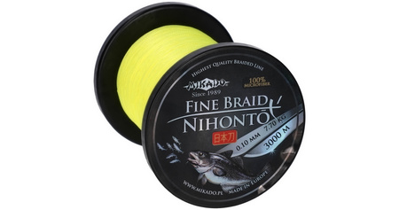 PLECIONKA - NIHONTO FINE BRAID - 0.25mm/20.9kg/3000m - FLUO ŻÓŁTA - op.1szp.