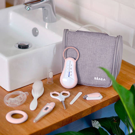 Beaba Kosmetyczka z 9 akcesoriami do pielęgnacji niemowląt old pink