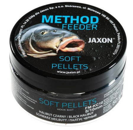 SOFT PELLETS METHOD FEEDER 8/10MM 1SZT HALIBUT CZARNY 50G JAXON FM-KC10