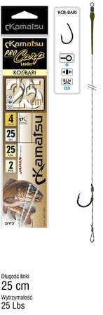 PRZYPONY KARPIOWE KAMATSU PRO CARP KOI BARI 4BLN/25cm KAMATSU 501410304