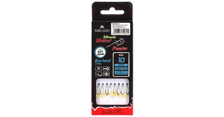 HACZYK DO METODY 10 cm Z GUMKĄ - haczyk z zadziorem: 6 / żyłka: 0.28 mm - op.8szt MIKADO HMFB12G-6