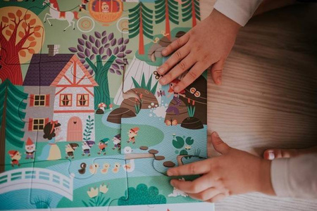Puzzle obserwacyjne w walizce Baśnie 24 elementy 3+ Made in France, Janod