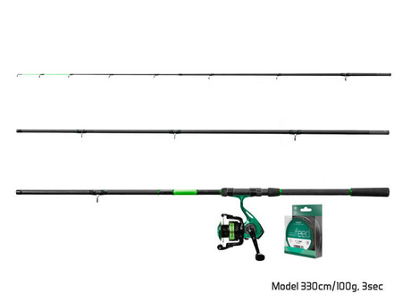 Zestaw feederowy Delphin GreenFEED 300 300cm/100g + 3T + Method FEED 200m Delphin (101005176)
