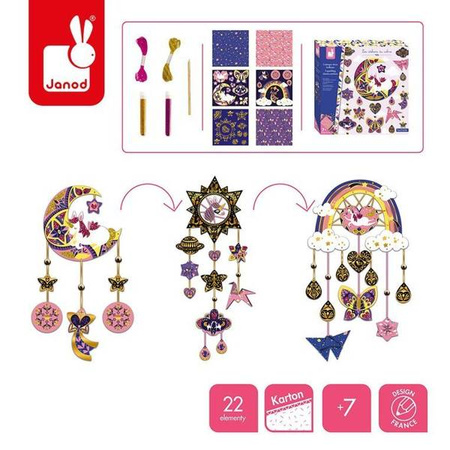 Zestaw kreatywny Brokat i blask Łapacz snów 7+, Janod