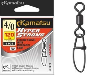 KRĘTLIK Z AGRAFKĄ HYPER STRONG K-3006 4/0/120kg OP 5SZT KAMATSU 580300400