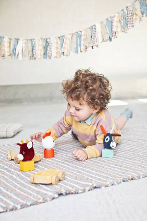 LILLIPUTIENS Zestaw 3 drewnianych pojazdów Farma 12+