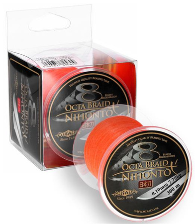 PLECIONKA NIHONTO OCTA BRAID  018 ORANGE 300M MIKADO Z25O-018
