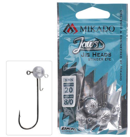 GŁÓWKA JAWS STINGER EYE JIG BN 15gr - 8/0 - op.3szt. MIKADO OMGJS-15-8/0-BN