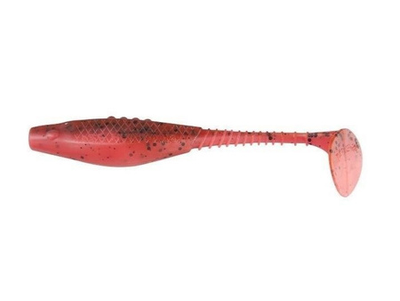 Ripper Belly Fish PRO - BLOODY KILLER 2.5"/6cm 5szt./bag FLUO RED/MOTOR OIL black glitter DRAGON CHE-BF25D-51-455
