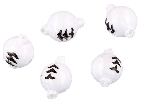 PŁYWAJĄCE KULKI - BIAŁO/CZARNE - śr. 16mm - op.5szt. MIKADO AM-SUR-KU02-16-W/B