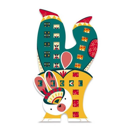 Zestaw kreatywny Papierowa przeplatanka Zabawne zwierzaki 5+, Janod