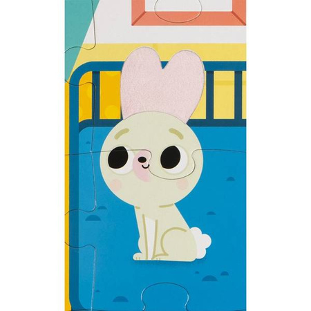 Puzzle sensoryczne 20 elementów Zwierzęta domowe, Janod