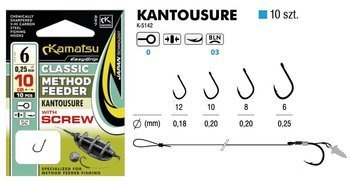 PRZYPON METHOD FEEDER CLASSIC KANTOUSURE HAK 8 / 10cm / 0,20mm WITH SPEAR OP.10SZT KAMATSU 504015308