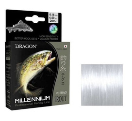 Żyłka  Millenium / Made In Japan PSTRĄG 200 m 0.18 mm/4.59 kg przeźrocz./fluo    DRAGON PDF-31-51-018