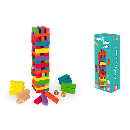 Gra Jenga z kolorami Equilibloc, Janod
