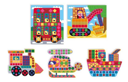 Zestaw kreatywny Mozaika Pojazdy 3+, Janod