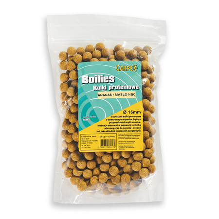 Kulki proteinowe Carpex - Ananas / Skisłe Masło NBC, 15mm, 750g Carpex 64-CB-150-PNB