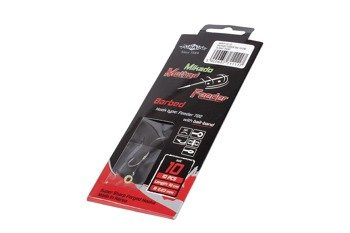 HACZYK DO METODY 10 cm Z GUMKĄ - haczyk z zadziorem: 16 / żyłka: 0.20 mm - op.8szt MIKADO HMFB11G-16