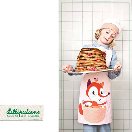 LILLIPUTIENS Fartuch i czapka kucharska Mały kucharz, Lisiczka Alice, 4+