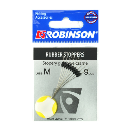Stopery gumowe czarne M, 9szt (opak.zb.10szt) Robinson 99-SC-003