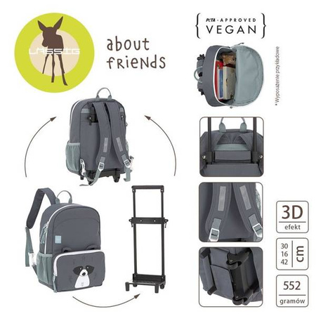Lassig Plecak na kółkach z odczepianym stelażem 2w1 About Friends Szop