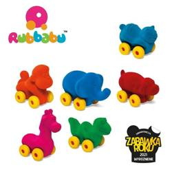 Rubbabu Zestaw 6 sensorycznych zwierzątek - pojazdów (opakowanie zbiorcze 6 szt.)