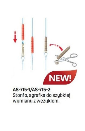 STONFO-AGRAFKA Z OSŁONĄ DO SZYBKIEJ WYMIANY PRZYPONU 1 1X5SZT JAXON AS-715-1