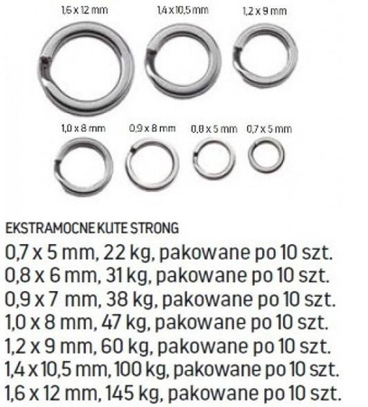KÓŁKA ŁACZNIKOWE BIG GAME 1.2X9MM 5X10SZT JAXON AJ-KX09