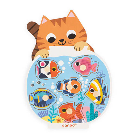 Puzzle drewniane Akwarium 6 elementów, 18 m+, Janod