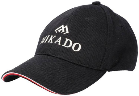 CZAPKA CZARNA Z BIAŁOCZERWONYM SANDWICHEM MIKADO UM-UB018