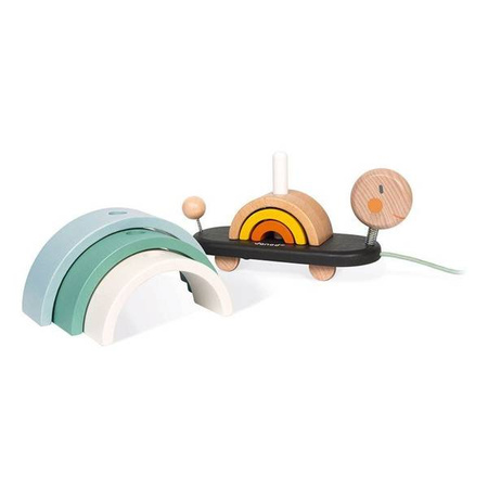 Drewniany tęczowy żółwik do ciągnięcia Sweet Cocoon, Janod