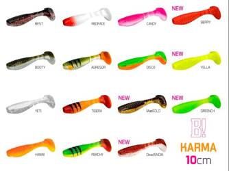 Sztuczna przynęta/guma Delphin KARMA UVs / 5szt 10cm/DeadSNOW Delphin (101003842)