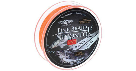 PLECIONKA NIHONTO FINE BRAID  025 ORANGE 15M MIKADO Z21O-025