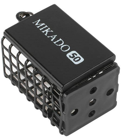 KOSZYCZEK ZANĘTOWY Z DENKIEM KWADRATOWY (25x30x44) 10g - CZARNY - op.10szt MIKADO AMKZ-02-10-B