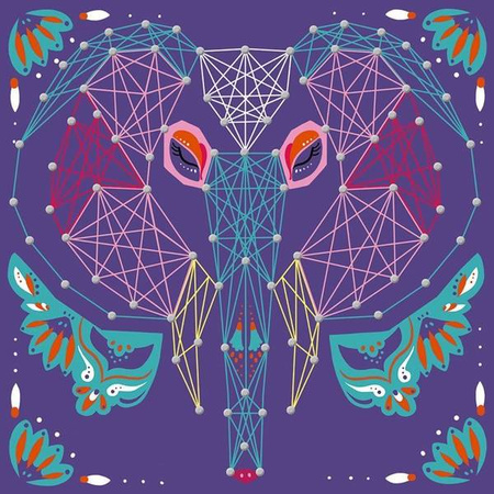 Zestaw kreatywny Przeplatanka 3D String art Zwierzęta 8+, Janod