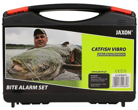 ELEKTRONICZNY SYGNALIZATOR BRAŃ NA SUMA - ZESTAW JAXON CATFISH VIBRO 2+1 JAXON AJ-SYB201X