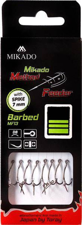 PRZYPON METHOD FEEDER Z IGŁĄ - hak bez zadziora nr 10 / żyłka: 0.20mm/10cm - op.8szt. MIKADO HMFB13BI-10