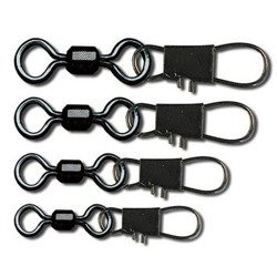 Krętlik walcowy z agrafką, czarny, z zaczepem zewnętrznym (10 szt) Robinson 81-P-KA-W08