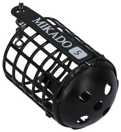 KOSZYCZEK BEZOŁOWIOWY ZANĘTOWY Z DENKIEM OKRĄGŁY (25x30) 5g - CZARNY - op.10szt. MIKADO