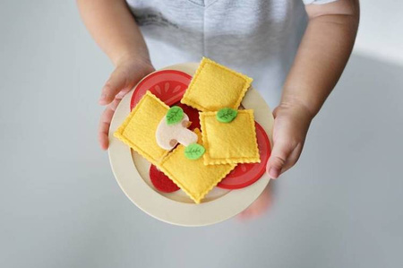 Filcowy zestaw makaronów i akcesoria do przyrządzania włoskiej pasty 3+, Janod