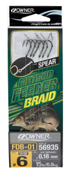 (R) PRZYPON OWNER METHOD FEEDER FDB-01 HACZYK 6+PLECIONKA 0,18 MM 1X6SZT HO-FDB0106