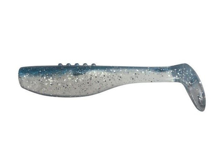 Ripper Bandit PRO - SPARKY AZURE 3"/7,5cm 4szt./bag CLEAR/CLEAR SMOKED silver/blue glitter BOX DRAGON CHE-BD30D-20-216