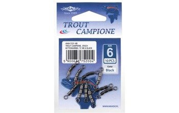 TC - KRĘTLIK ROLKOWY POTRÓJNY - BLACK - Nr. 6 - op.10szt. MIKADO AMA-TC01-6B