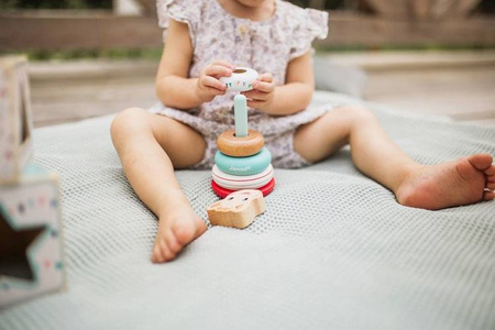 Układanka drewniana piramida wańka-wstańka Żyrafka Sophie, Janod