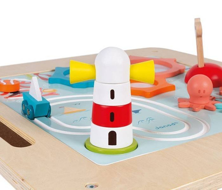 Drewniany progresywny stolik aktywizujący 18 m+, Janod