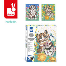 Zestaw kreatywny Malowanie po numerach Małe zwierzątka 2 obrazy 7+, Janod